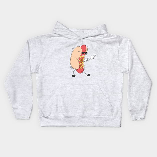 cool hot dog Kids Hoodie by UniqueDesignsCo